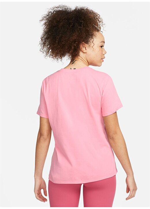 Nike Kırmızı - Pembe Kadın Yuvarlak Yaka T-Shirt FD2884-611 W NK DF TEE SWOOSH 2