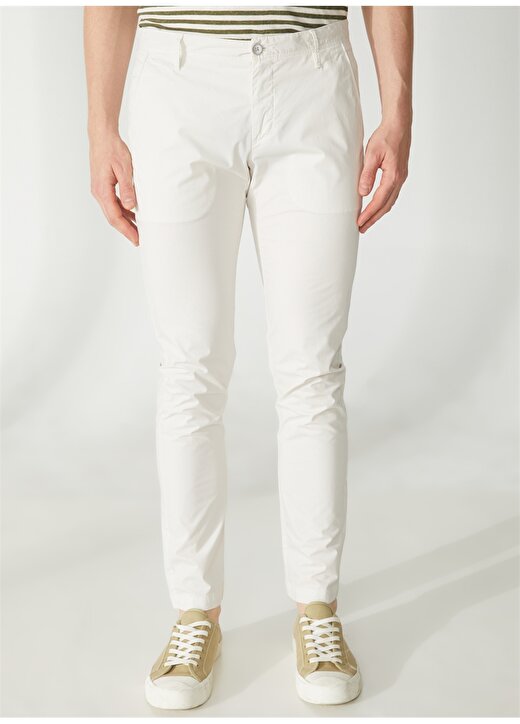 AT.P.CO Normal Bel Normal Paça Slim Fit Beyaz Erkek Pantolon A261DAN78TC506/TB 3