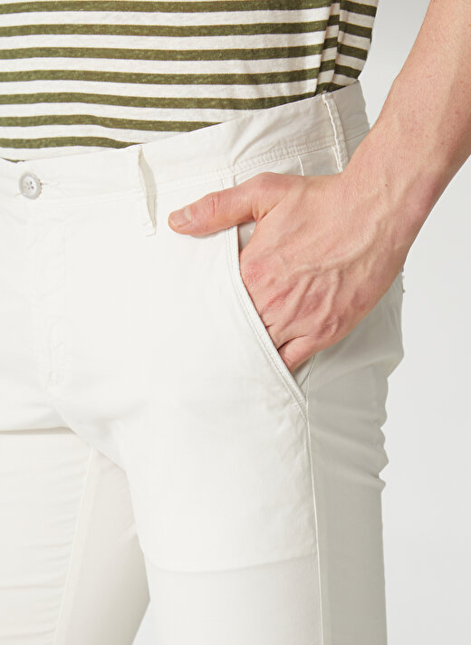 AT.P.CO Normal Bel Normal Paça Slim Fit Beyaz Erkek Pantolon A261DAN78TC506/TB 4
