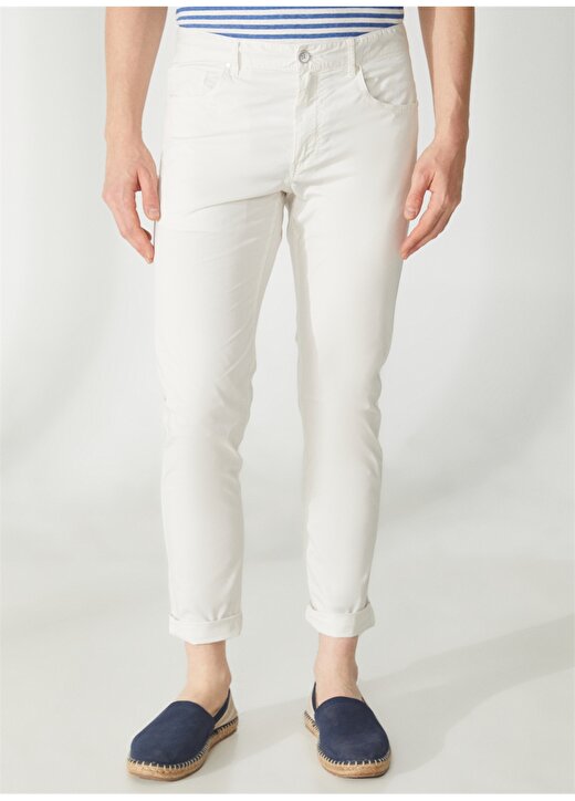 AT.P.CO Normal Bel Normal Paça Slim Fit Beyaz Erkek Pantolon A261DAVE362TC506/TB 2