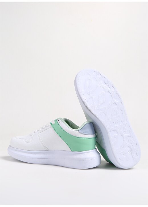 F By Fabrika Beyaz - Yeşil Kadın Sneaker MULT 4