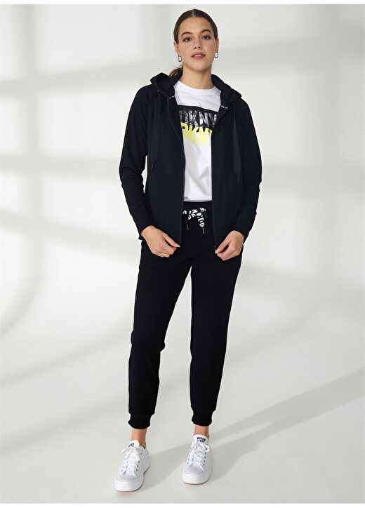 Dkny Jeans Siyah Kadın Kapüşonlu Sweatshirt DP2J8598 3