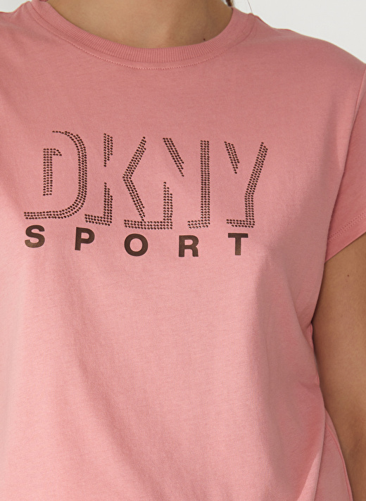 Dkny Jeans Bisiklet Yaka Düz Bronz Kadın T-Shirt DP2T9147 4