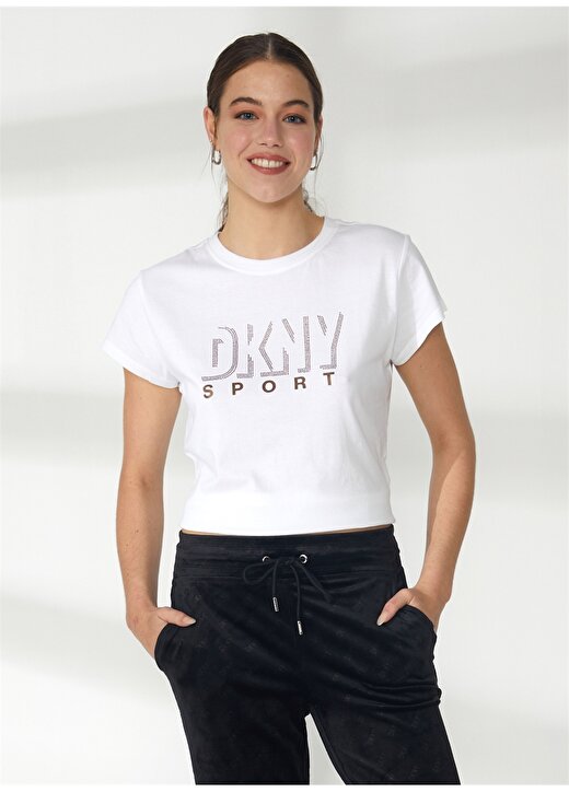 Dkny Jeans Bisiklet Yaka Düz Siyah Kadın T-Shirt DP2P3174 1