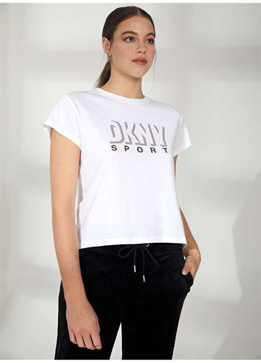 Dkny Jeans Bisiklet Yaka Düz Beyaz Kadın T-Shirt DP2T9147 1