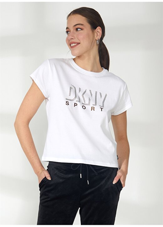 Dkny Jeans Bisiklet Yaka Düz Beyaz Kadın T-Shirt DP2T9147 2