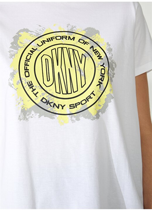 Dkny Jeans Bisiklet Yaka Baskılı Beyaz Kadın T-Shirt DP2T9247 4