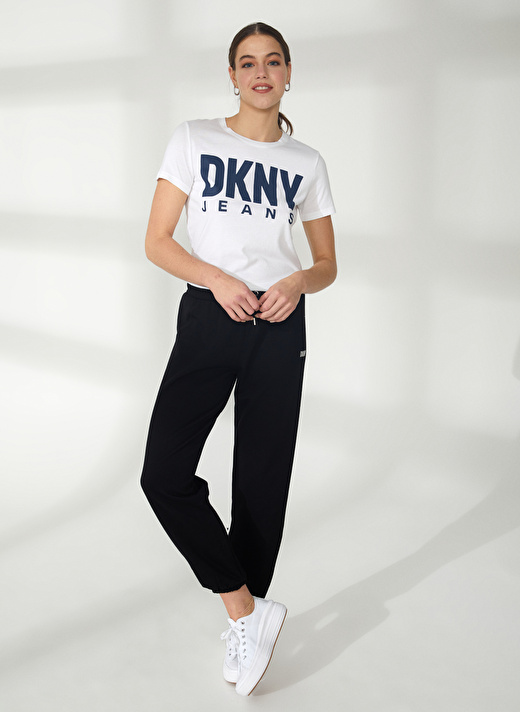 Dkny Jeans Bisiklet Yaka Düz Siyah Kadın T-Shirt DP2P3235 1