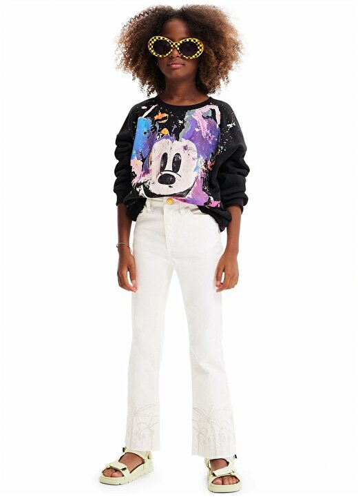 Desigual Mickey Mouse Baskılı Kız Çocuk Sweatshirt 2