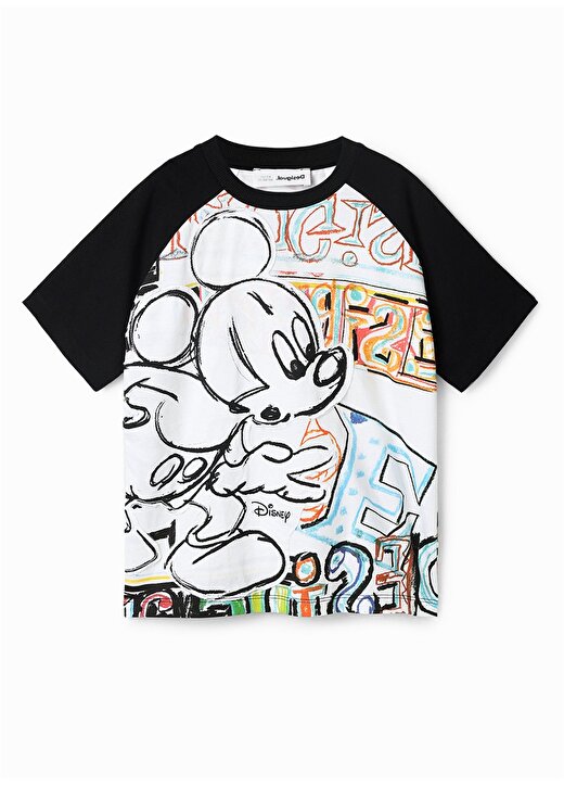 Desigual Mickey Mouse Baskılı Erkek Çocuk T-Shirt 1