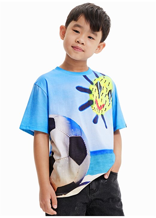 Desigual Baskılı Çok Renkli Erkek Çocuk T-Shirt 23SBTK14 2