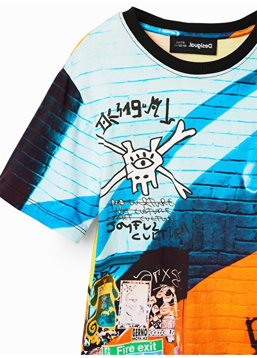 Desigual Baskılı Çok Renkli Erkek Çocuk T-Shirt 23SBTK17 3