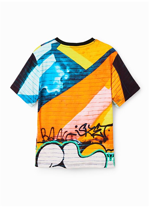 Desigual Baskılı Çok Renkli Erkek Çocuk T-Shirt 23SBTK17 4