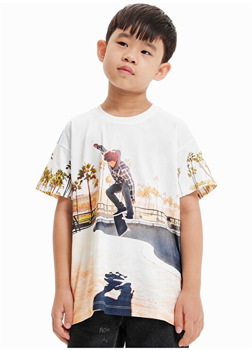 Desigual Baskılı Çok Renkli Erkek Çocuk T-Shirt 23SBTK18 2