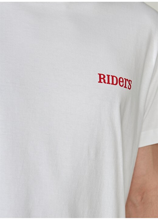 Rıders By Lee Bisiklet Yaka Beyaz Erkek T-Shirt L231711100 Bisiklet Yaka T-Shirt 4