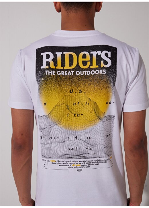 Riders By Lee Bisiklet Yaka Beyaz Erkek T-Shirt L231719100 Bisiklet Yaka T-Shirt 1