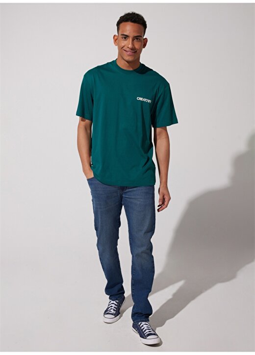 Rıders By Lee Bisiklet Yaka Yeşil Erkek T-Shirt L231722300 T-Shirt 3
