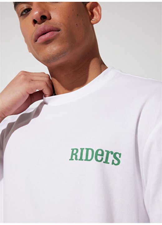 Rıders By Lee Bisiklet Yaka Beyaz Erkek T-Shirt L231723100 T-Shirt 3