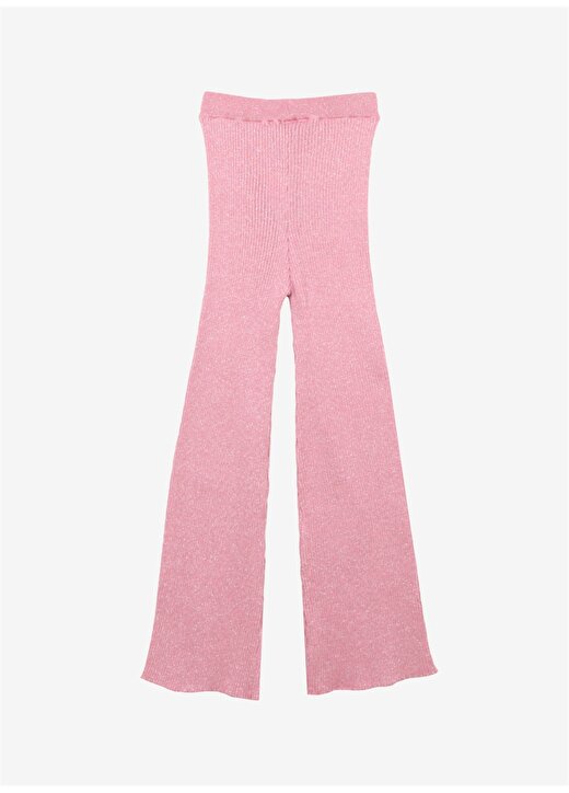 Barbie Pembe Kız Çocuk İspanyol Paça Lastikli Regular Fit Simli Pantolon BRB3WG-PNT2 1