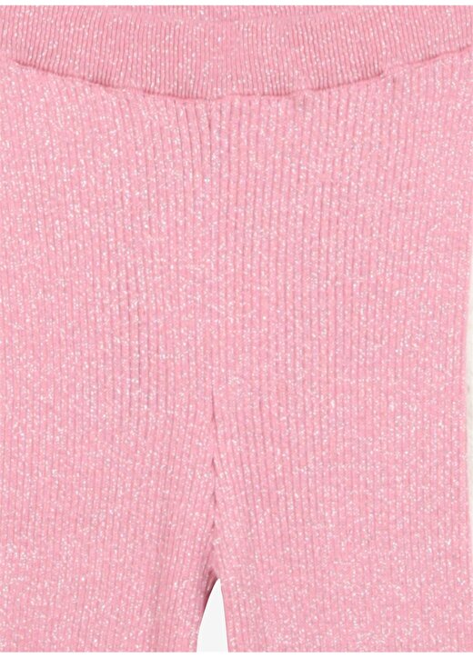 Barbie Pembe Kız Çocuk İspanyol Paça Lastikli Regular Fit Simli Pantolon BRB3WG-PNT2 3