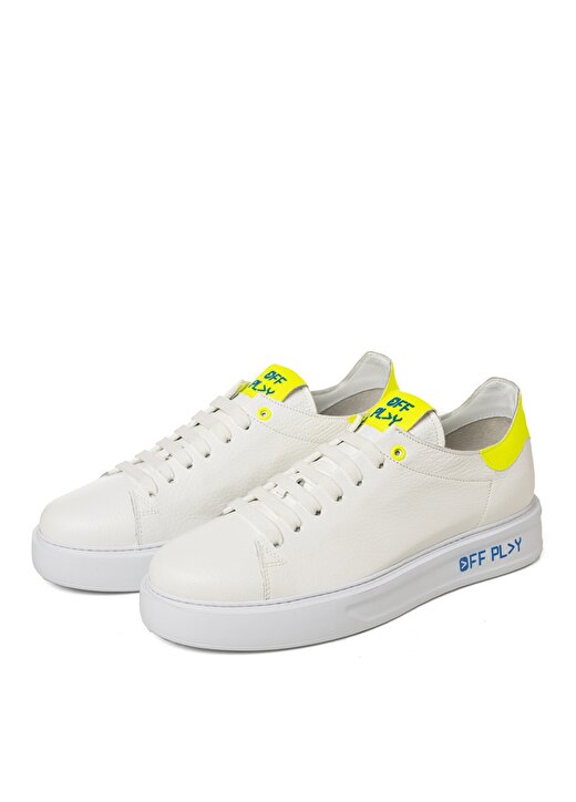 Off Play Beyaz - Sarı Erkek Deri Sneaker X-M FIRENZE 1 CV 02 1