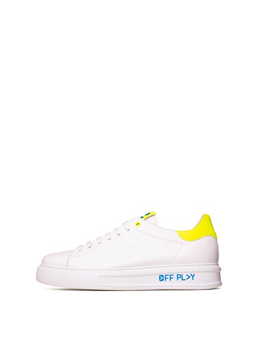 Off Play Beyaz - Sarı Erkek Deri Sneaker X-M FIRENZE 1 CV 02 2