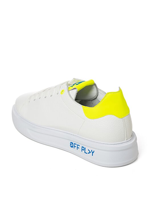 Off Play Beyaz - Sarı Erkek Deri Sneaker X-M FIRENZE 1 CV 02 3