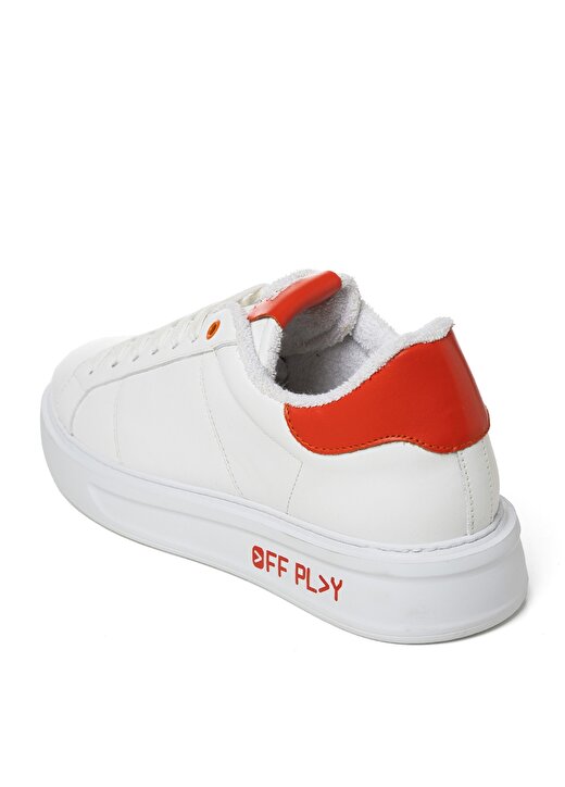 Off Play Beyaz - Turuncu Erkek Deri Sneaker X-M FIRENZE 2 LH 02 79 3