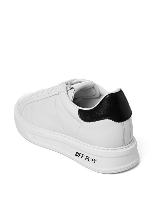 Off Play Beyaz - Siyah Erkek Deri Sneaker X-M FIRENZE 2 LH 02 01 3