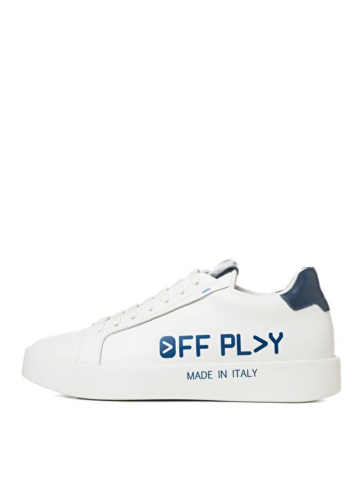 Off Play Beyaz - Mavi Erkek Deri Sneaker X-M BOLOGNA 1 -LH 02 2