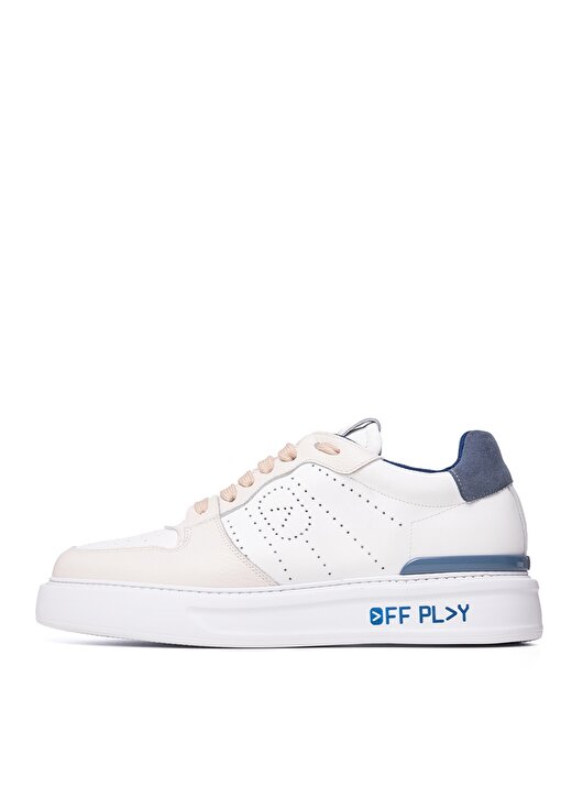 Off Play Beyaz - Mavi Erkek Deri Sneaker X-M FIRENZE 3 LH 02 72 2