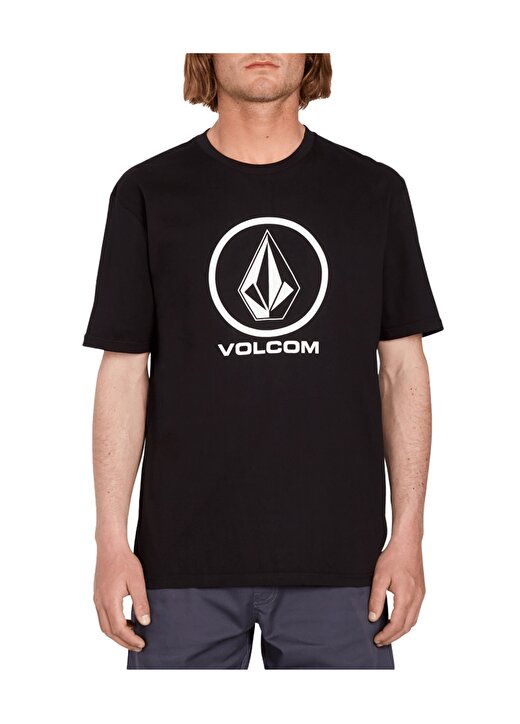Volcom Siyah Erkek Bisiklet Yaka T-Shirt A3512352_Volcom Crisp Stone Bsc Blk 1