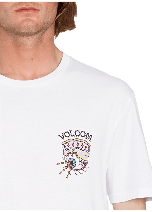Volcom Beyaz Erkek Bisiklet Yaka T-Shirt A3512319_Volcom Connected Minds Bsc 2