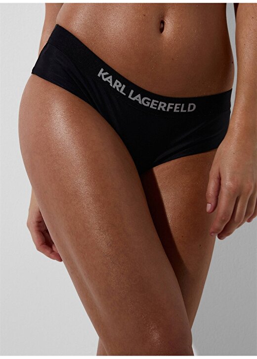 KARL LAGERFELD Siyah Kadın Bikini Alt 230W2214 3