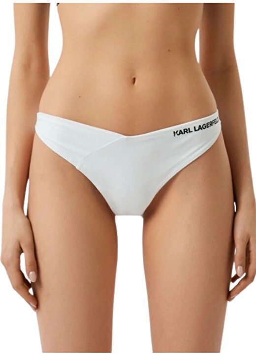 KARL LAGERFELD Beyaz Kadın Bikini Alt 231W2210 2