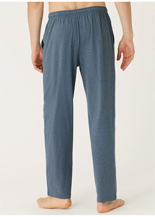 Marks & Spencer Açık Mavi - Lacivert Erkek Saf Pamuklu 2'Li Pijama Altı Seti 500 4