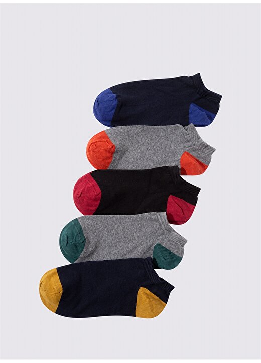 Marks & Spencer Çok Renkli Erkek 5'Li Cool & Fresh Çorap Seti 0376I 1