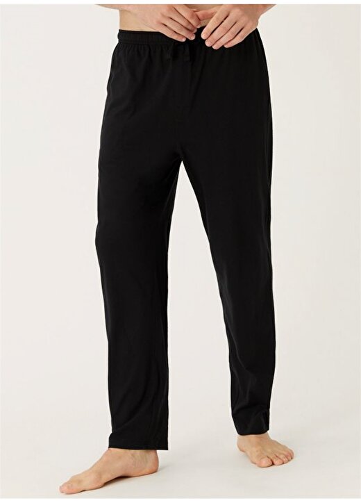 Marks & Spencer Siyah - Gri - Gümüş Erkek Saf Pamuklu 2'Li Pijama Altı Seti 500 1