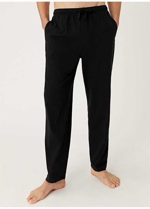 Marks & Spencer Siyah - Gri - Gümüş Erkek Saf Pamuklu 2'Li Pijama Altı Seti 500 3