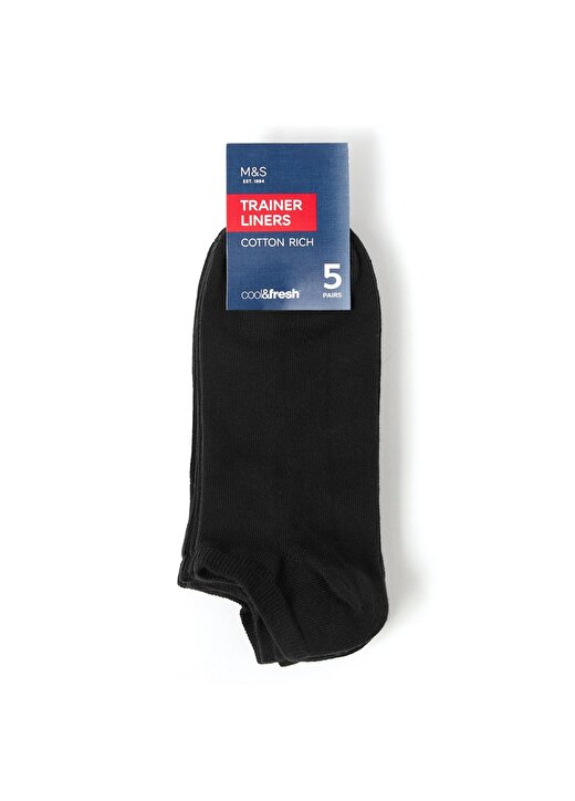Marks & Spencer Siyah Erkek 5'Li Cool & Fresh Çorap Seti 381 1