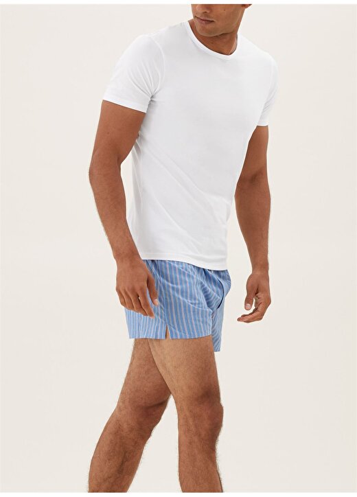 Marks & Spencer Beyaz Erkek 3'Lü Cool & Fresh Kısa Kollu Atlet Seti 4501S 1