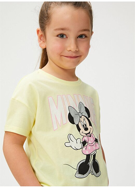Koton Baskılı Sarı Kız Bebek T-Shirt 3SMG10146AK 1