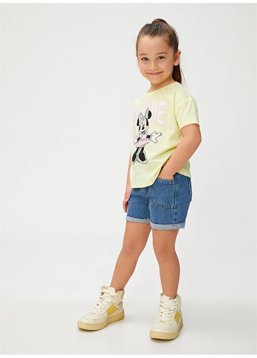 Koton Baskılı Sarı Kız Bebek T-Shirt 3SMG10146AK 2