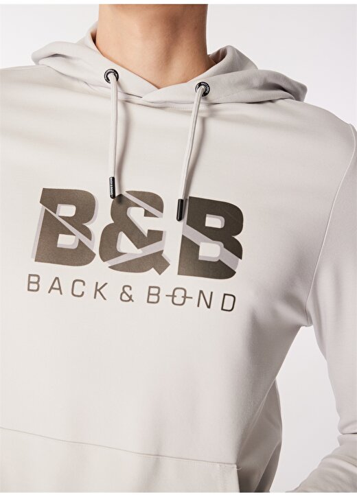 Back And Bond Kapüşon Yaka Baskılı Taş Erkek T-Shirt B32S12005 4