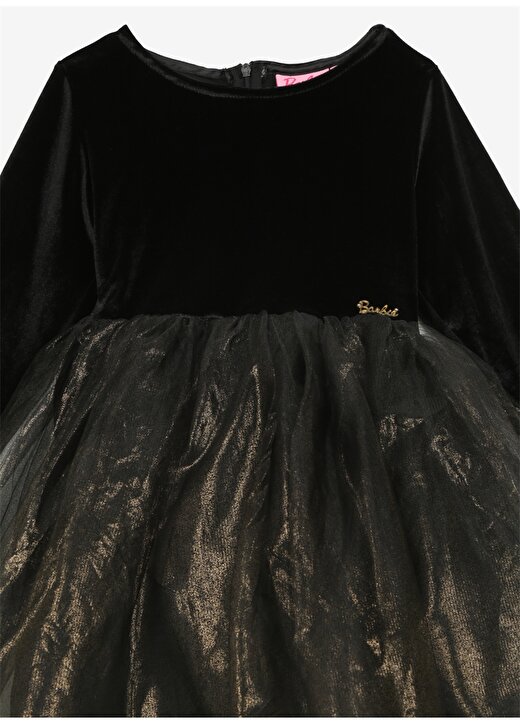 Barbie Siyah Kız Çocuk Elbise BRB3WG-ELB5 2