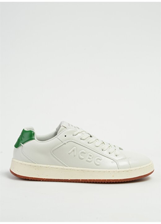 Acbc Beyaz - Yeşil Erkek Deri Sneaker SHACBTL 1