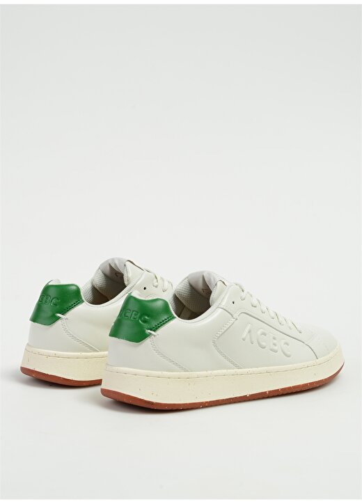 Acbc Beyaz - Yeşil Erkek Deri Sneaker SHACBTL 3