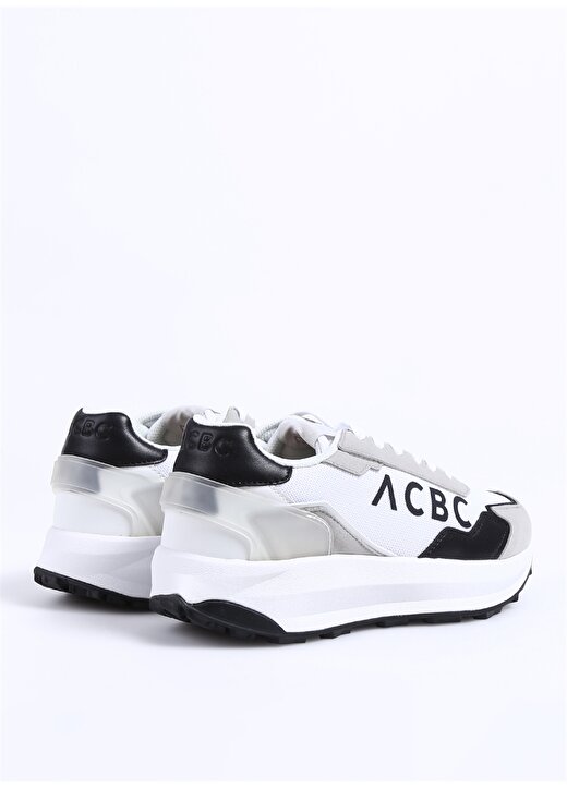 Acbc Beyaz - Siyah Erkek Deri Sneaker SHACBRUN 3