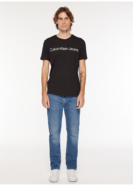 Calvin Klein Jeans Bisiklet Yaka Baskılı Siyah Erkek T-Shirt J30J322552BEH 4