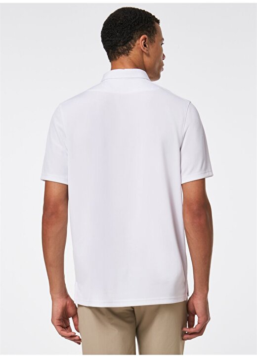 Oakley Beyaz Erkek Polo Yaka Baskılı Polo T-Shirt OAKLEY OAKLEY ICON TN PROTECT RC 4